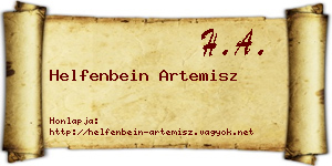 Helfenbein Artemisz névjegykártya